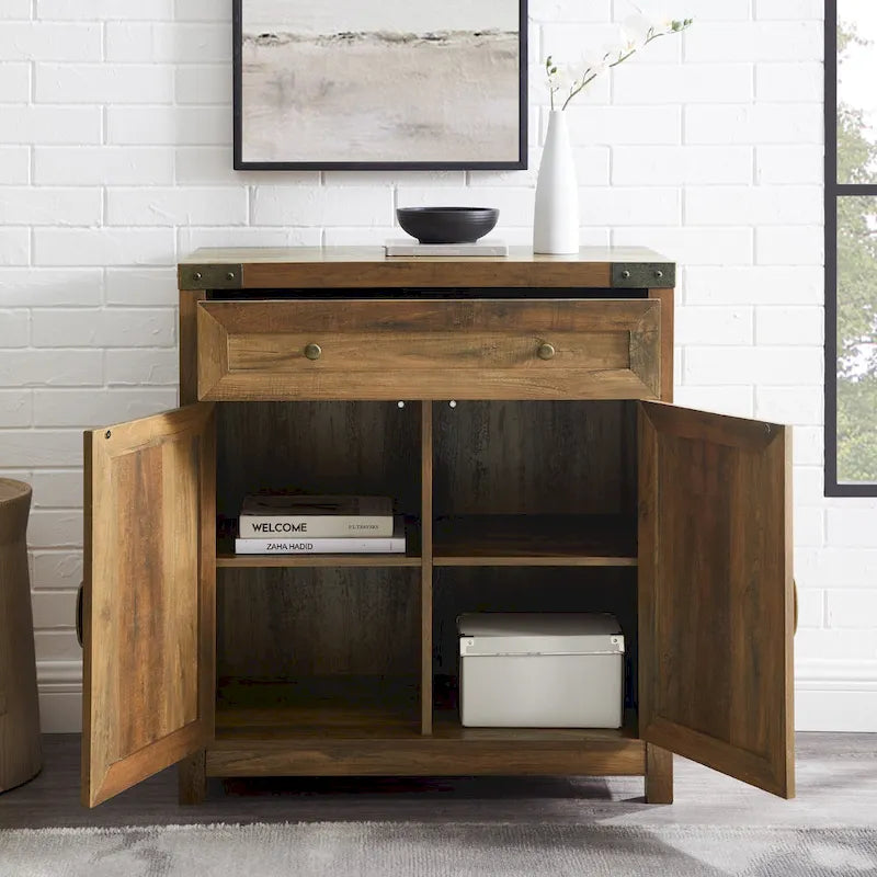 Middlebrook 30-inch Rustic Barn Door Accent Cabinet