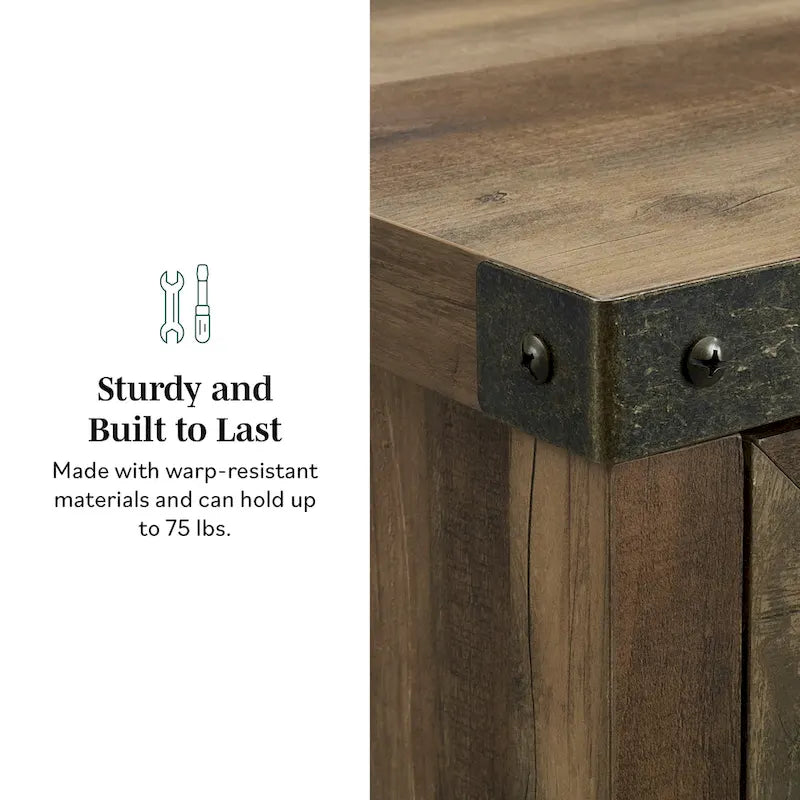 Middlebrook 30-inch Rustic Barn Door Accent Cabinet