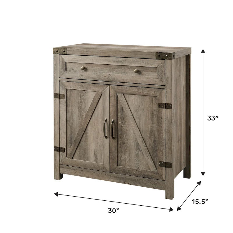 Middlebrook 30-inch Rustic Barn Door Accent Cabinet