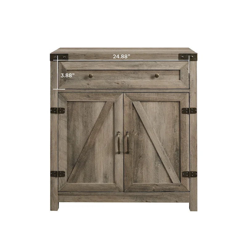 Middlebrook 30-inch Rustic Barn Door Accent Cabinet
