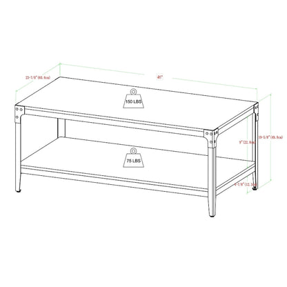 Middlebrook Witten 46-inch Angle Iron Coffee Table