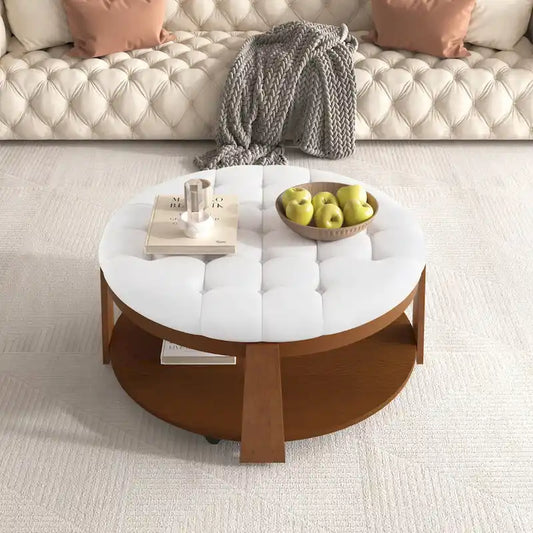 Modern Large Round Ottoman Coffee Table