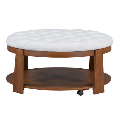 Modern Large Round Ottoman Coffee Table