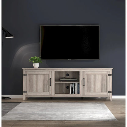 70.08  TV Stand with Doors and Open Storage Compartments for TVs Up to 60