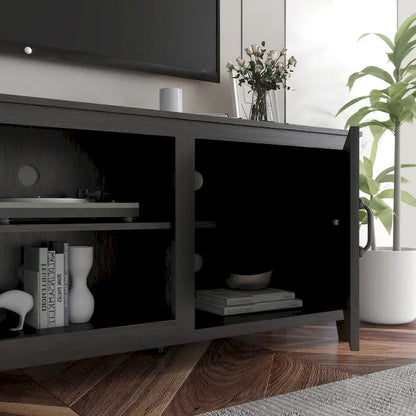 70.08  TV Stand with Doors and Open Storage Compartments for TVs Up to 60