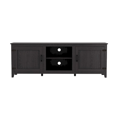 70.08  TV Stand with Doors and Open Storage Compartments for TVs Up to 60