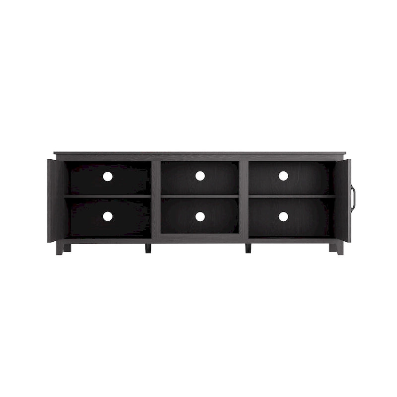 70.08  TV Stand with Doors and Open Storage Compartments for TVs Up to 60