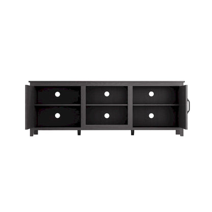 70.08  TV Stand with Doors and Open Storage Compartments for TVs Up to 60