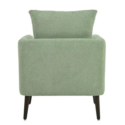 Green 26.77  Upholstered Arm Chair with Solid Wood Legs
