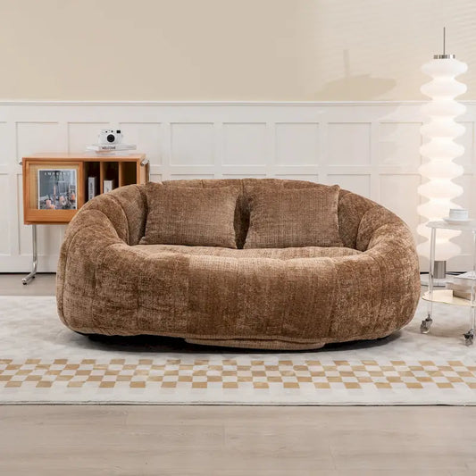 Coffee Modern 59  Chenille Loveseat Chaise Lounge Chair