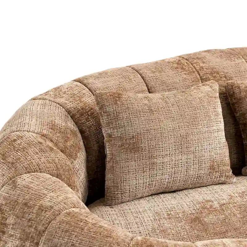 Coffee Modern 59  Chenille Loveseat Chaise Lounge Chair