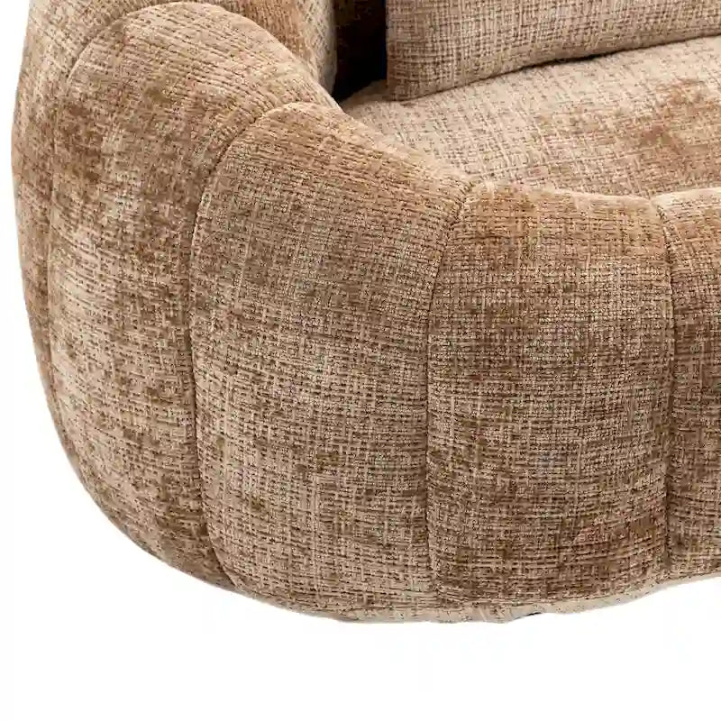 Coffee Modern 59  Chenille Loveseat Chaise Lounge Chair