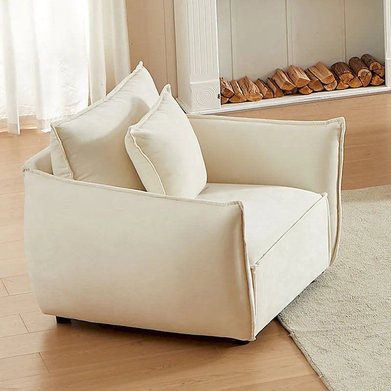 44  Upholstered Arm Chair with Pillows