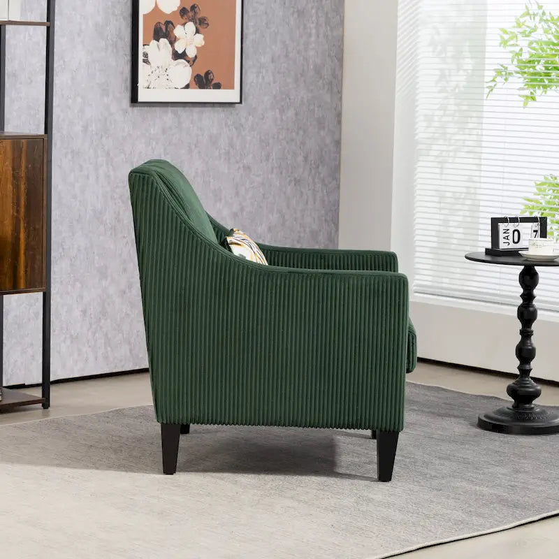Emerald Modern 26.8  Arm Chair with Rubber Wood Legs