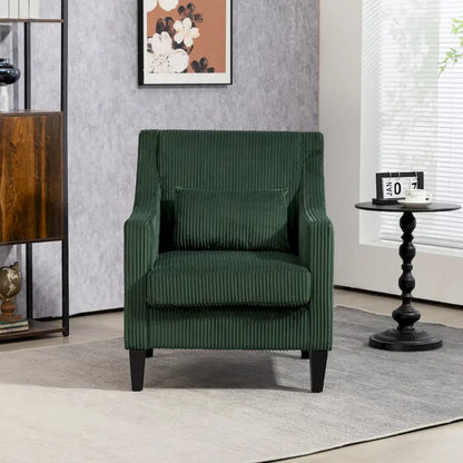 Emerald Modern 26.8  Arm Chair with Rubber Wood Legs
