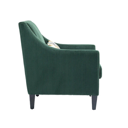 Emerald Modern 26.8  Arm Chair with Rubber Wood Legs