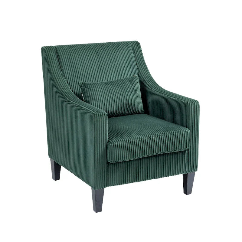 Emerald Modern 26.8  Arm Chair with Rubber Wood Legs