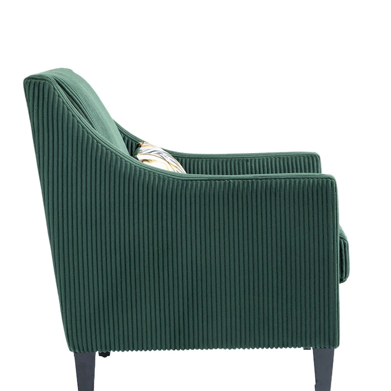 Emerald Modern 26.8  Arm Chair with Rubber Wood Legs