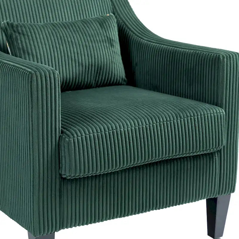 Emerald Modern 26.8  Arm Chair with Rubber Wood Legs