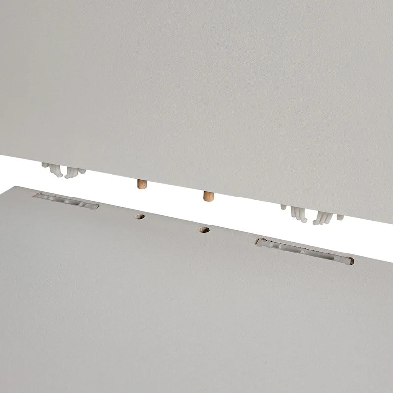 White 62.99  TV Stand with LED Lights, Cabinets, and Open Shelves for TVs Up to 65