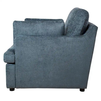 37  Accent Chair with Plastic Legs and Decorative Pillows
