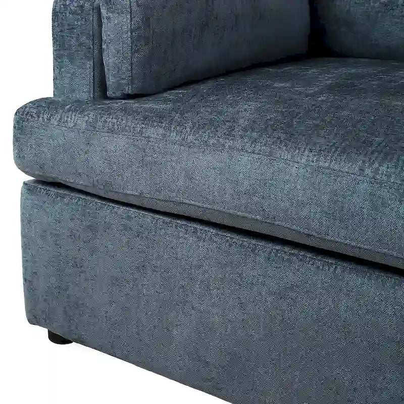 37  Accent Chair with Plastic Legs and Decorative Pillows