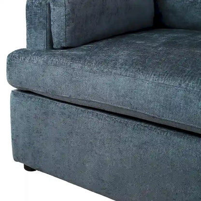 37  Accent Chair with Plastic Legs and Decorative Pillows