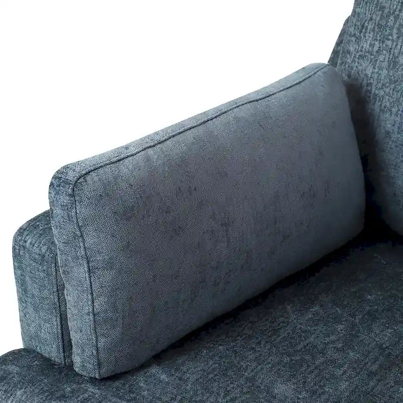 37  Accent Chair with Plastic Legs and Decorative Pillows