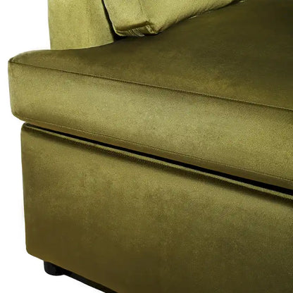 37  Accent Chair with Plastic Legs and Decorative Pillows