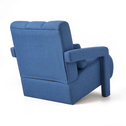 Navy Blue Modern 27.5  Accent Chair with Pillow