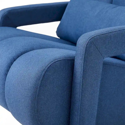 Navy Blue Modern 27.5  Accent Chair with Pillow