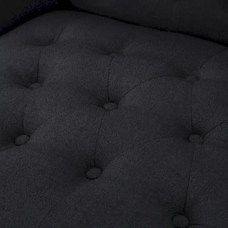 Charcoal 27.5  High Back Upholstered Button Tufted Club Chair