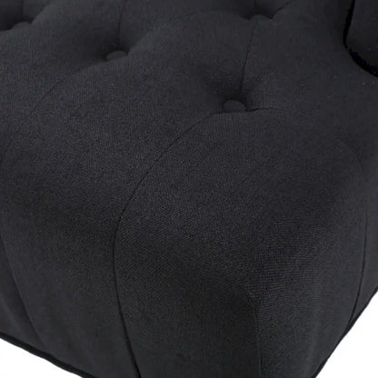 Charcoal 27.5  High Back Upholstered Button Tufted Club Chair