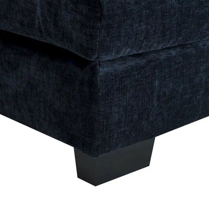 Blue Chenille 6-Seat Modular U-Shaped Sleeper Sectional Sofa with Chaise