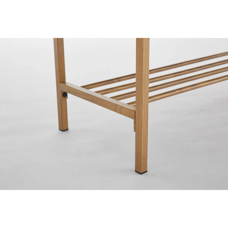 Linen Upholstered Storage Shoe Bench