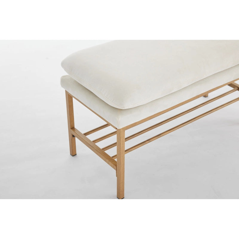 Linen Upholstered Storage Shoe Bench