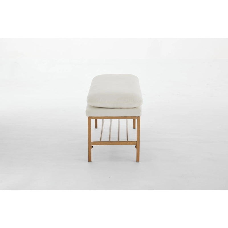 Linen Upholstered Storage Shoe Bench