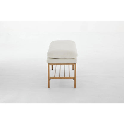 Linen Upholstered Storage Shoe Bench