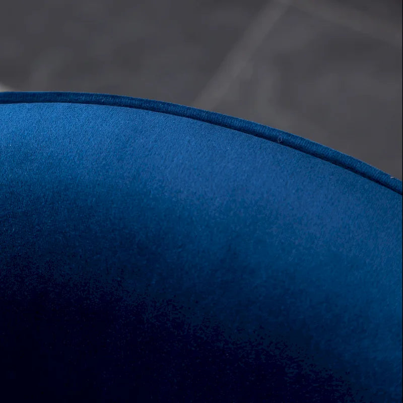 Blue 22  Upholstered Velvet Accent Chair with Swivel Base