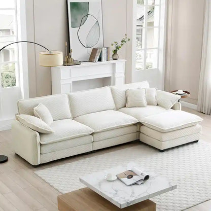 DIY Customization Corduroy Upholstered Armless Modular Sectional Sofa