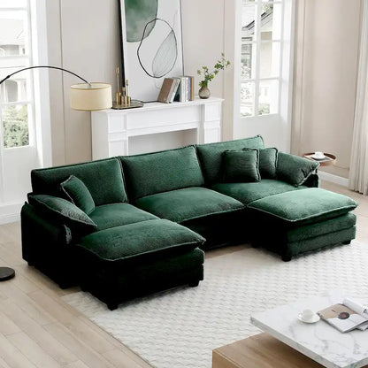 DIY Customization Corduroy Upholstered Armless Modular Sectional Sofa