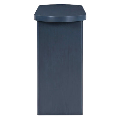 Elegant Minimalist Console Table with Rounded Edges and Sturdy Shelf Design for Entryway, Living Room