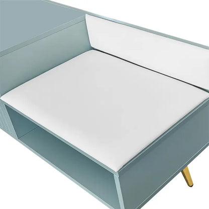 Modern Shoe Storage Bench with Hidden Storage and Upholstered Cushions
