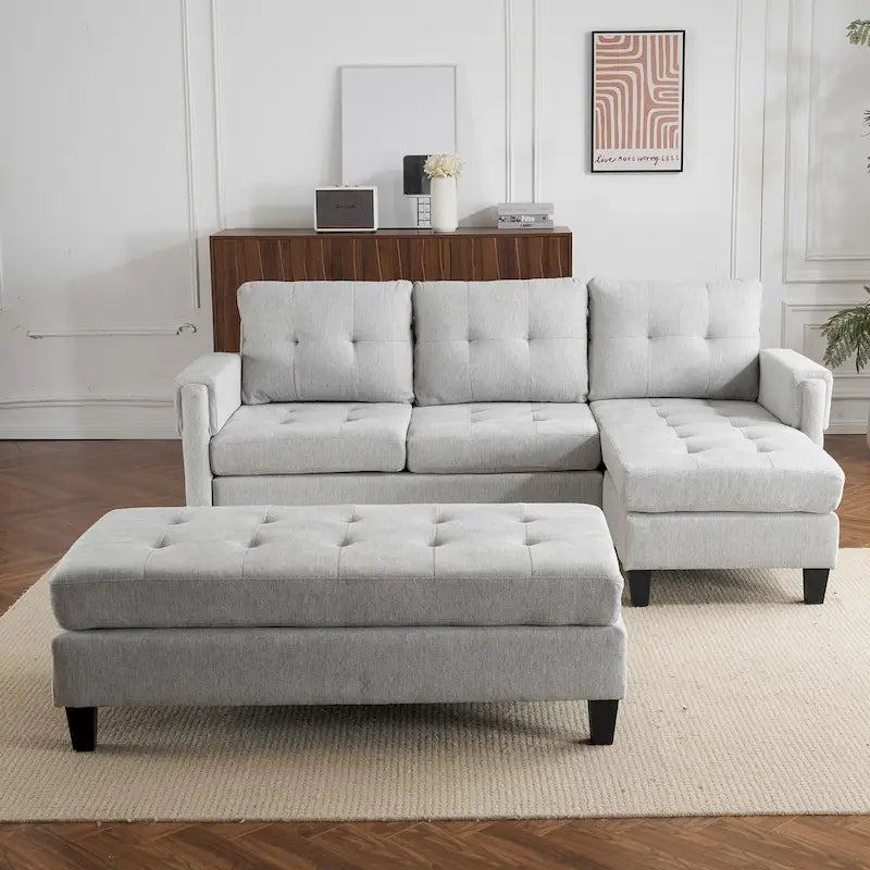 83.4inch L-shaped Sofa Sectional Couch Sofa Bed