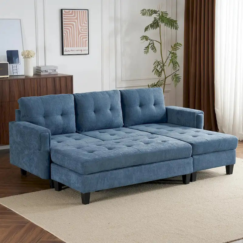 83.4inch L-shaped Sofa Sectional Couch Sofa Bed