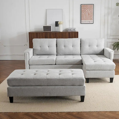 83.4inch L-shaped Sofa Sectional Couch Sofa Bed