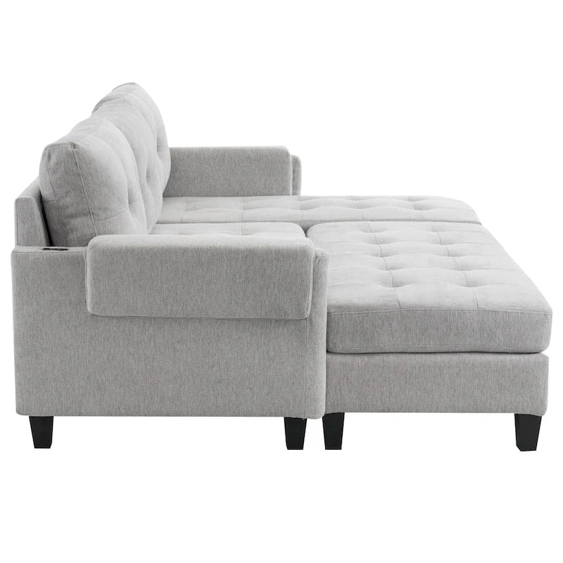 83.4inch L-shaped Sofa Sectional Couch Sofa Bed