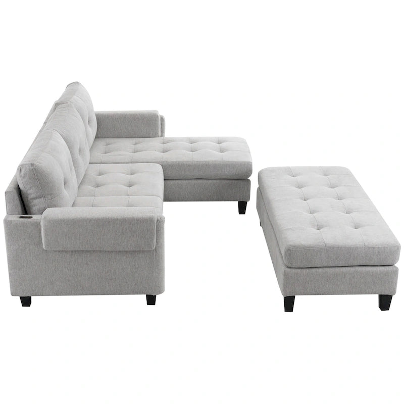 83.4inch L-shaped Sofa Sectional Couch Sofa Bed