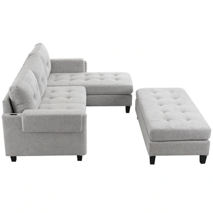 83.4inch L-shaped Sofa Sectional Couch Sofa Bed