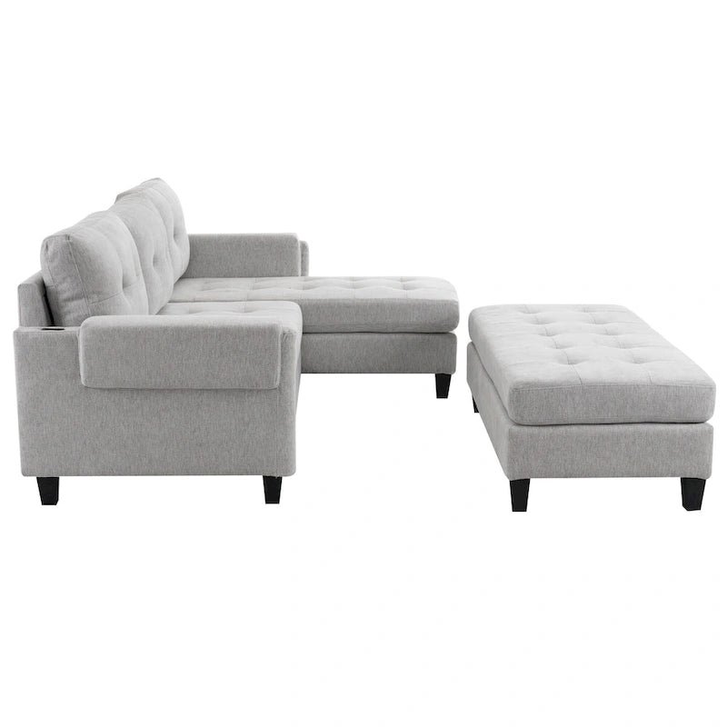 83.4inch L-shaped Sofa Sectional Couch Sofa Bed